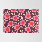 Pink and Maroon Flowers Pop Rug Gallery Image 2