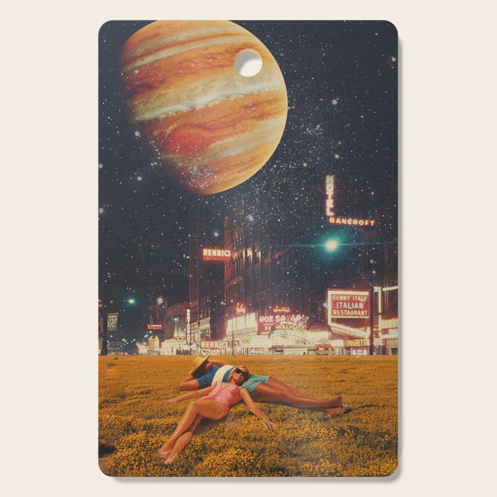 a postcard from year 2349 Cutting Board Gallery Image 1