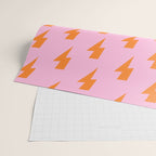 Orange Lightning on Pink Wrapping Paper Gallery Image 2