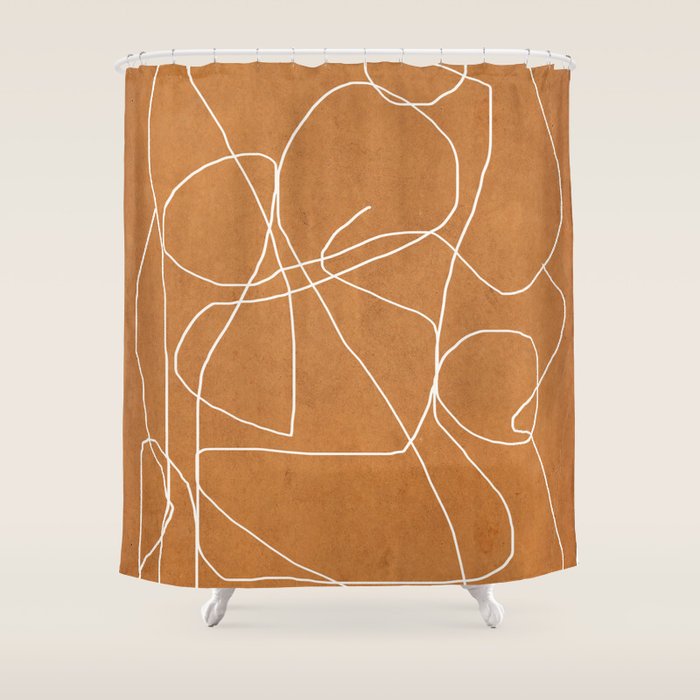 Abstract line art 17 Shower Curtain Gallery Image 1