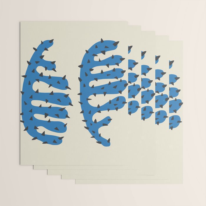 Matisse Inspired Blue Shape Wrapping Paper Gallery Image 3