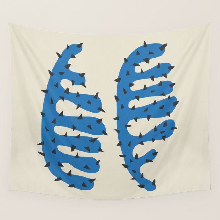 Matisse Inspired Blue Shape Wall Tapestry Gallery Image 4