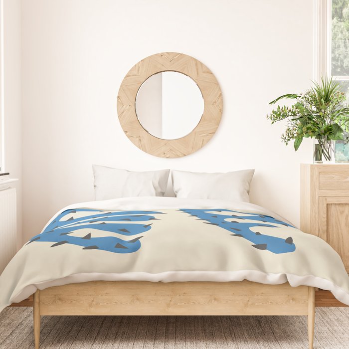 Matisse Inspired Blue Shape Duvet Cover Gallery Image 3