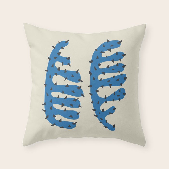 Matisse Inspired Blue Shape Throw Pillow Gallery Image 6