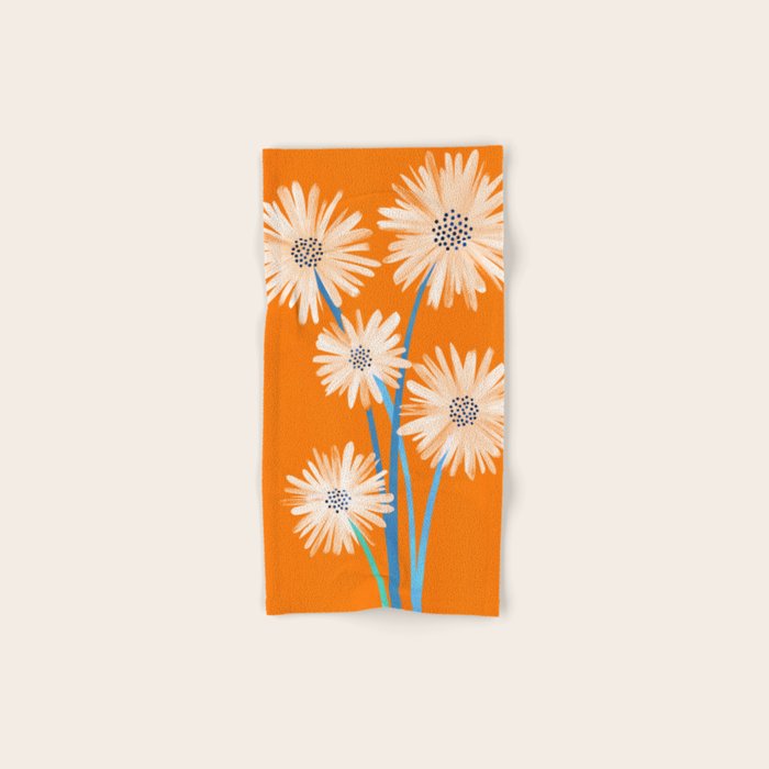 Moroccan Daisies Still Life Bath Towel Gallery Image 1