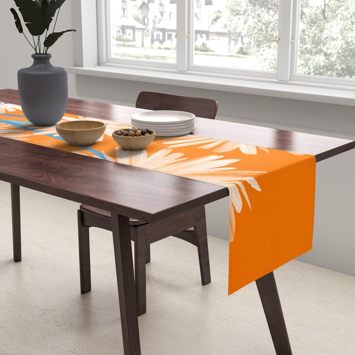 Moroccan Daisies Still Life Table Runner Gallery Image 2