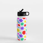Colorful fun star doodle pattern Water Bottle Gallery Image 1