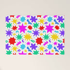 Colorful fun star doodle pattern Welcome Mat Gallery Image 1