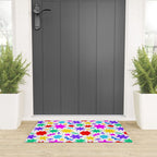 Colorful fun star doodle pattern Welcome Mat Gallery Image 3