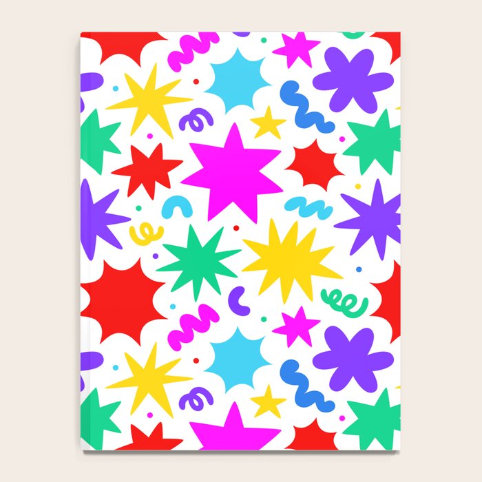 Colorful fun star doodle pattern Notebook Gallery Image 4