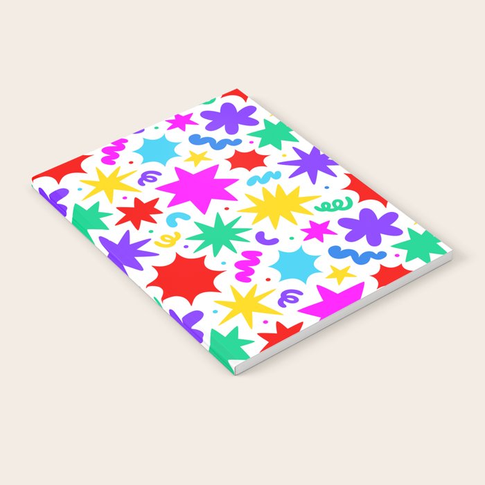 Colorful fun star doodle pattern Notebook Gallery Image 2