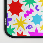 Colorful fun star doodle pattern Laptop Sleeve Gallery Image 3