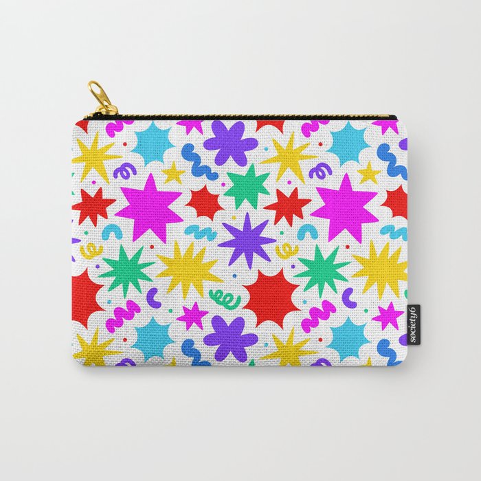 Colorful fun star doodle pattern Carry All Pouch Gallery Image 1