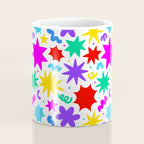 Colorful fun star doodle pattern Coffee Mug Gallery Image 4