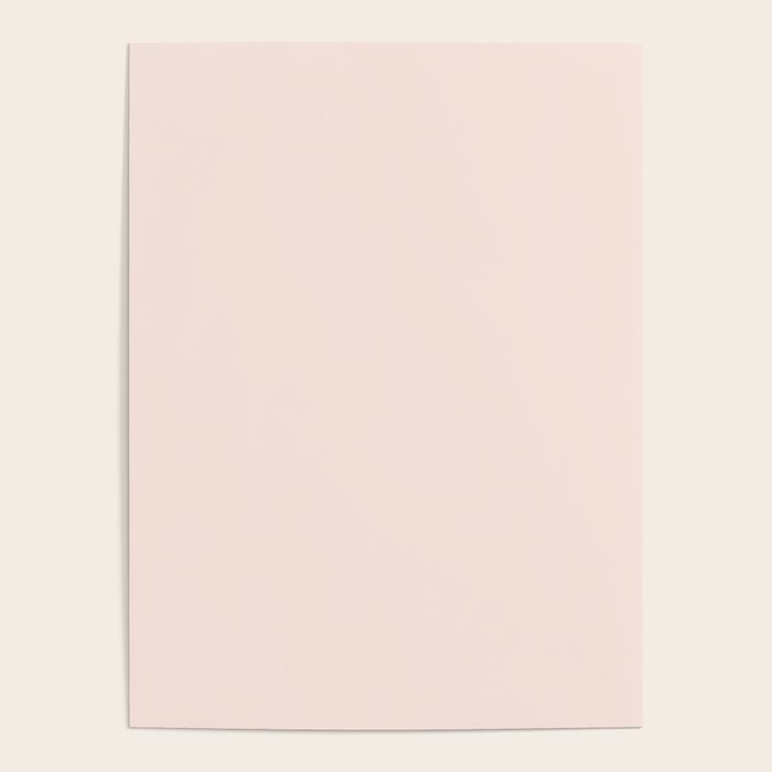 Perfect Pale Light Blush Pink Solid Color Poster Gallery Image 4