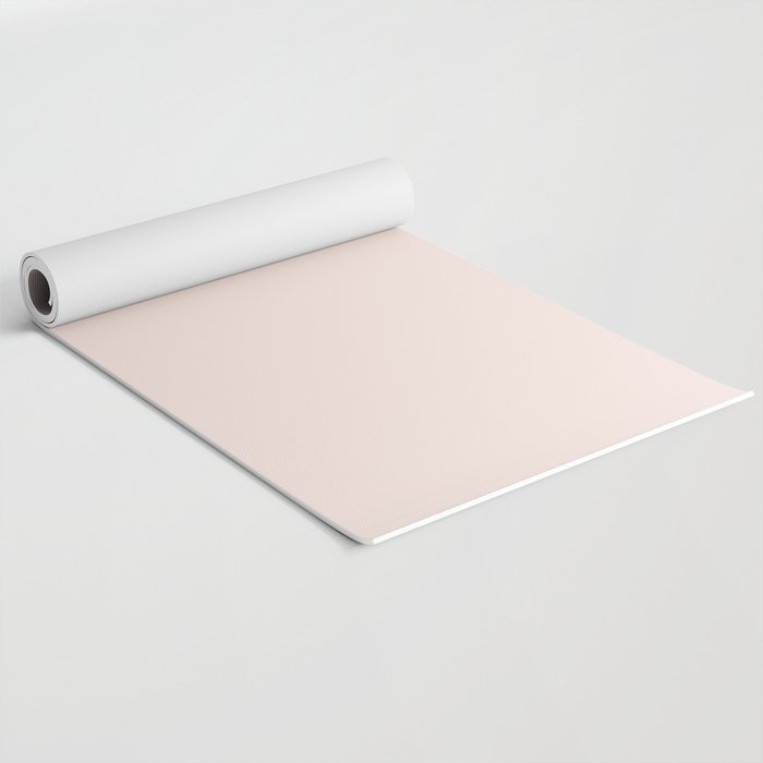 Perfect Pale Light Blush Pink Solid Color Yoga Mat Gallery Image 2