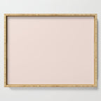 Perfect Pale Light Blush Pink Solid Color Serving Tray Gallery Image 1