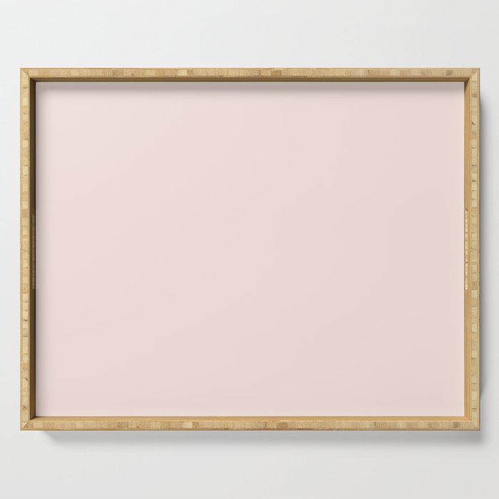 Perfect Pale Light Blush Pink Solid Color Serving Tray Gallery Image 1
