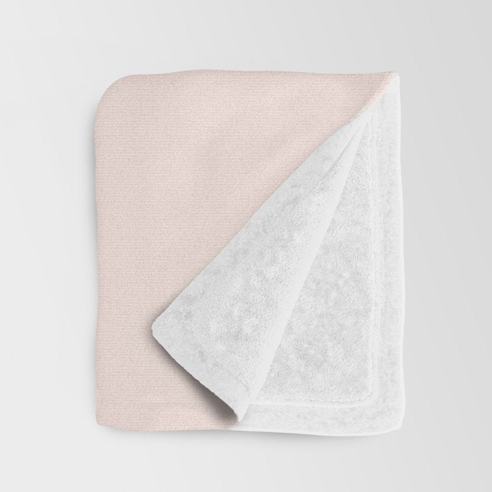 Perfect Pale Light Blush Pink Solid Color Throw Blanket Gallery Image 3