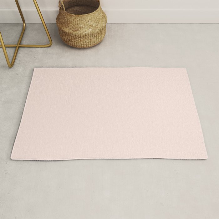 Perfect Pale Light Blush Pink Solid Color Rug Gallery Image 1