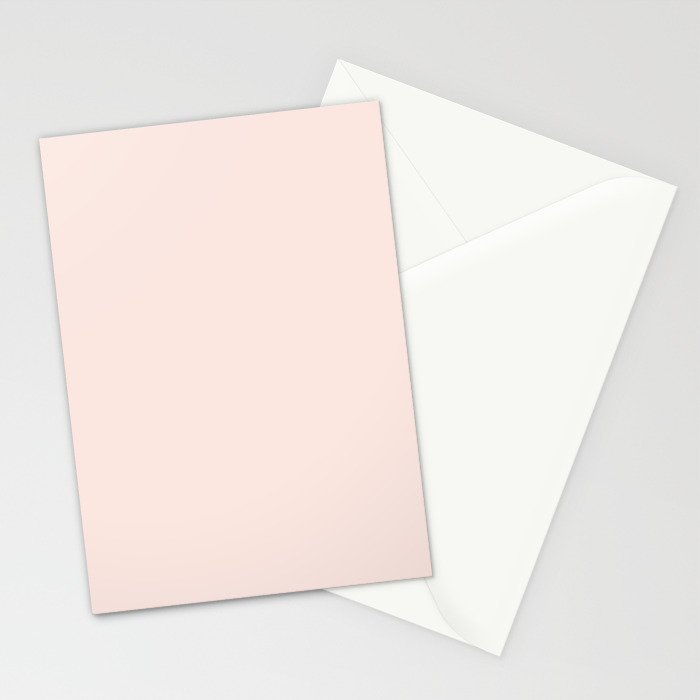 Perfect Pale Light Blush Pink Solid Color Stationery Card Gallery Image 2