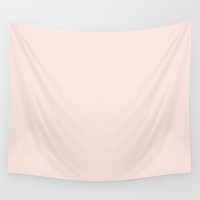 Perfect Pale Light Blush Pink Solid Color Wall Tapestry Gallery Image 4