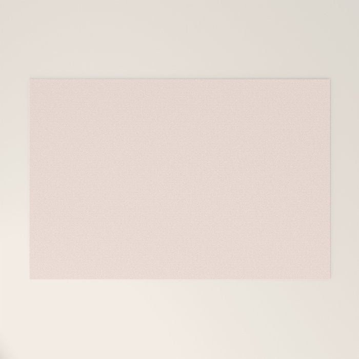 Perfect Pale Light Blush Pink Solid Color Welcome Mat Gallery Image 1