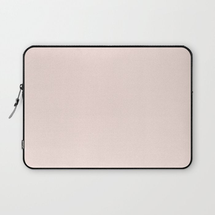 Perfect Pale Light Blush Pink Solid Color Laptop Sleeve Gallery Image 1