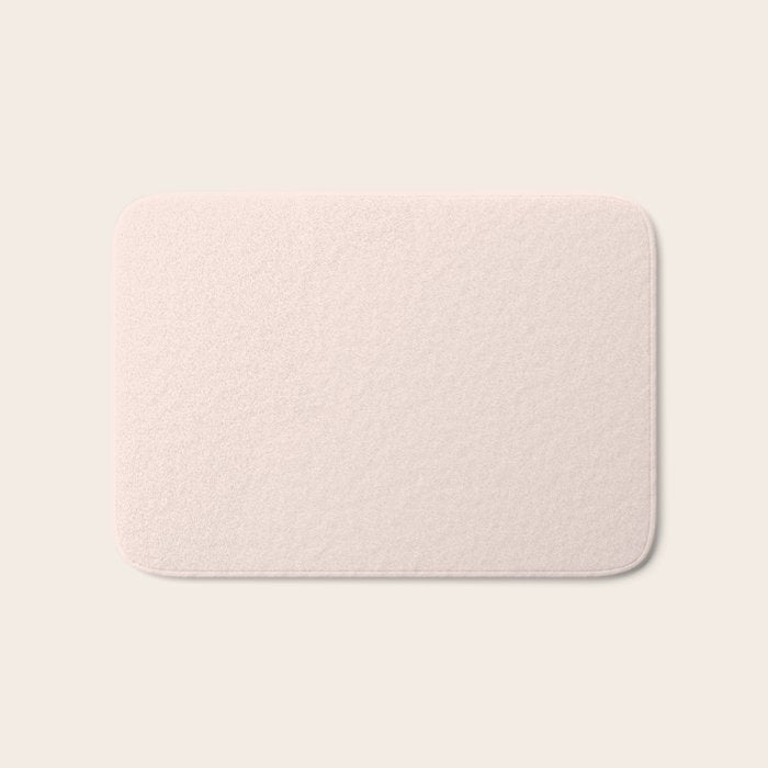 Perfect Pale Light Blush Pink Solid Color Bath Mat Gallery Image 1