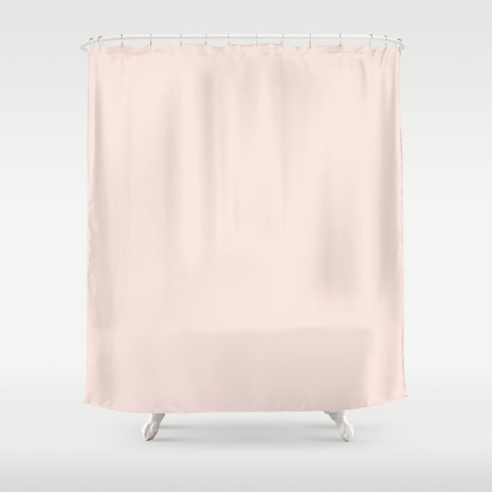 Perfect Pale Light Blush Pink Solid Color Shower Curtain Gallery Image 1