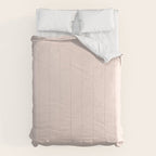 Perfect Pale Light Blush Pink Solid Color Comforter Gallery Image 6