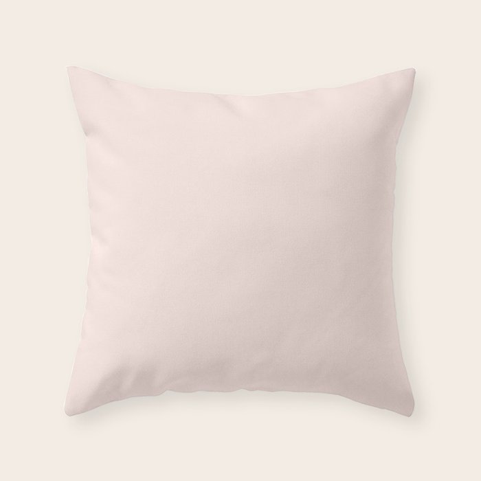 Perfect Pale Light Blush Pink Solid Color Throw Pillow Gallery Image 1