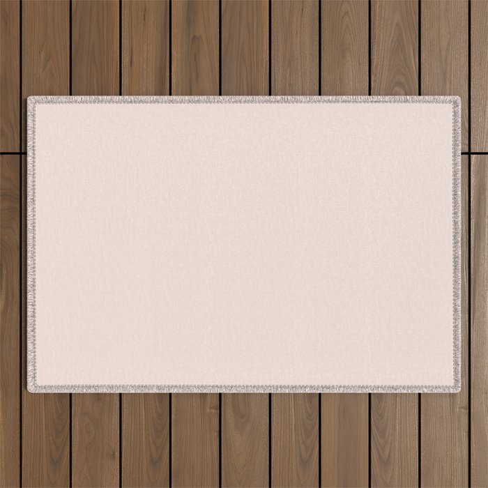 Perfect Pale Light Blush Pink Solid Color Outdoor Rug Gallery Image 1