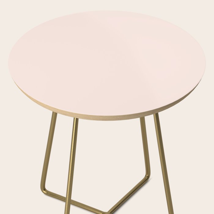 Perfect Pale Light Blush Pink Solid Color Side Table Gallery Image 2
