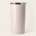 Perfect Pale Light Blush Pink Solid Color Travel Mug Gallery Image 1