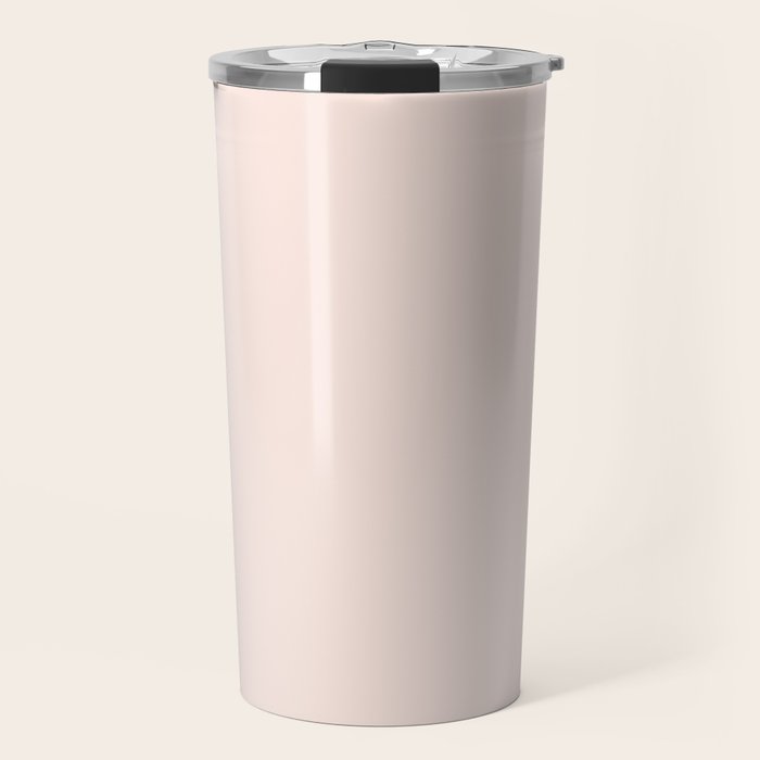 Perfect Pale Light Blush Pink Solid Color Travel Mug Gallery Image 1