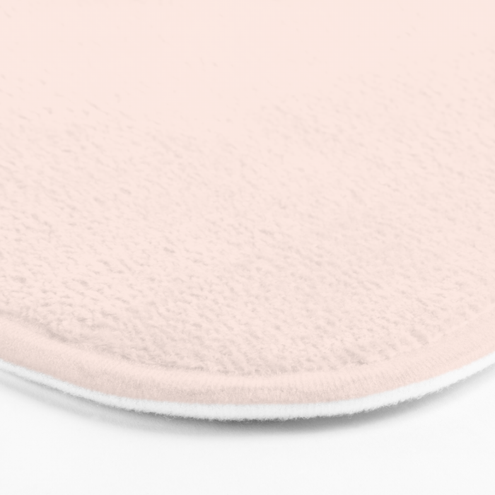 Perfect Pale Light Blush Pink Solid Color Bath Mat Gallery Image 3