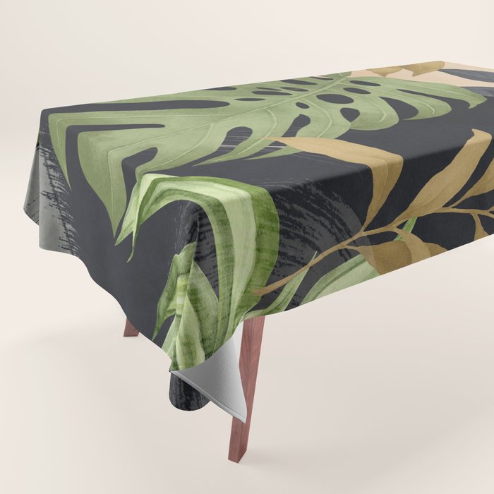 Abstract Art Tropical Leaves 101 Tablecloth Gallery Image 1
