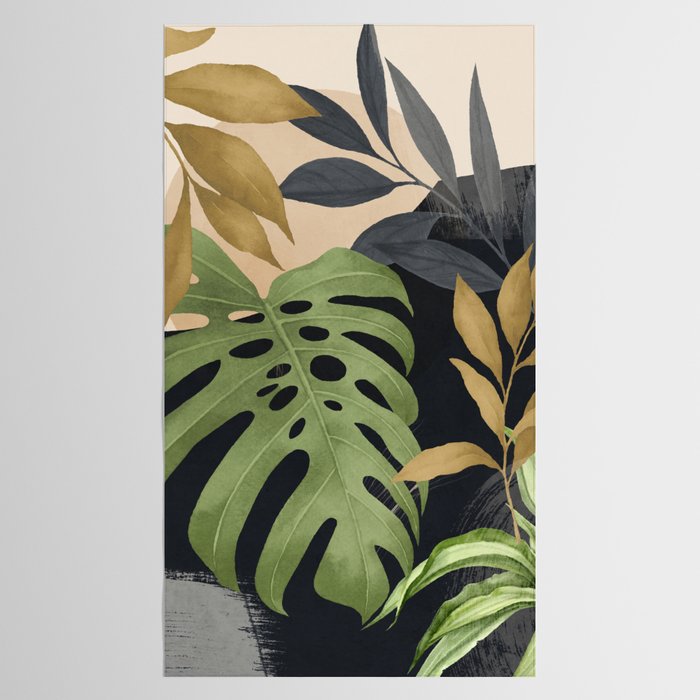 Abstract Art Tropical Leaves 101 Tablecloth Gallery Image 2