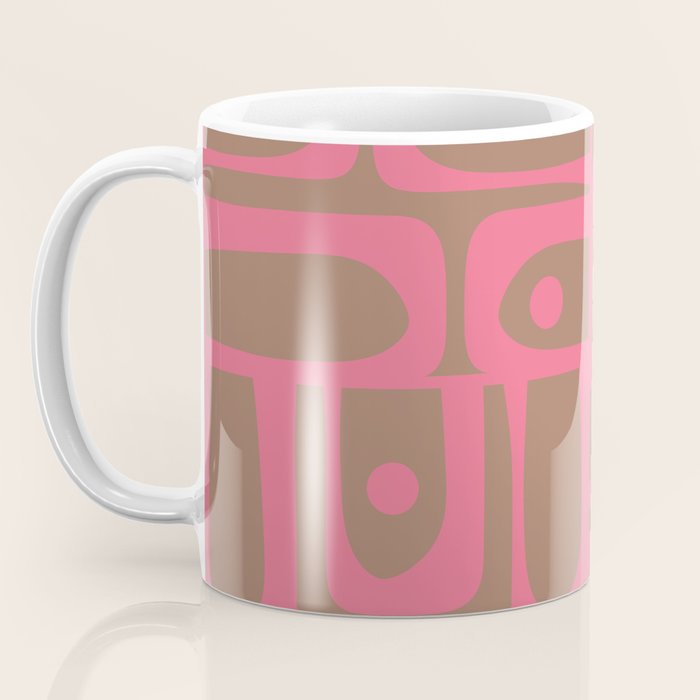 Mid Century Modern Piquet 3 Inspired by PANTONE 17 1230 Color of the Year Mocha Mousse Coffee Mug Gallery Image 3