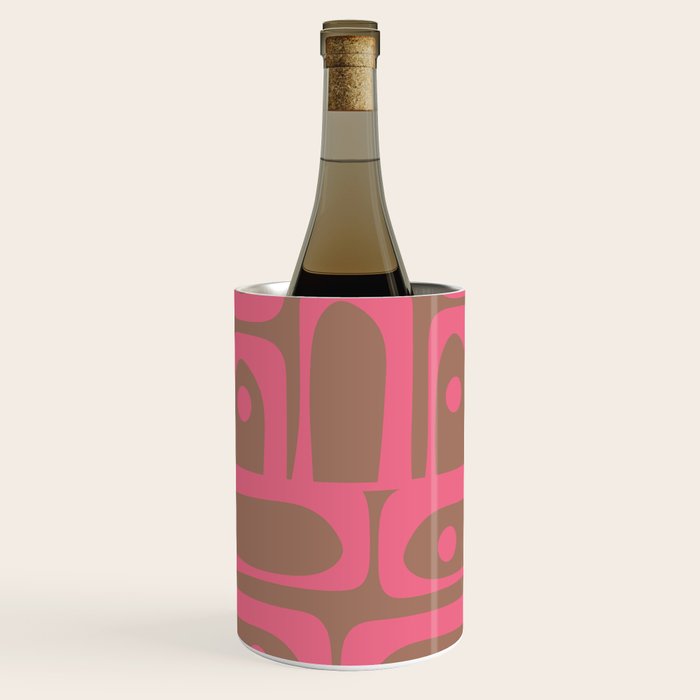 Mid Century Modern Piquet 3 Inspired by PANTONE 17 1230 Color of the Year Mocha Mousse Wine Chiller Gallery Image 3