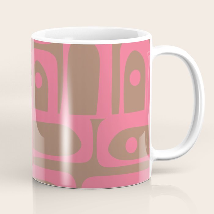 Mid Century Modern Piquet 3 Inspired by PANTONE 17 1230 Color of the Year Mocha Mousse Coffee Mug Gallery Image 1