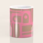 Mid Century Modern Piquet 3 Inspired by PANTONE 17 1230 Color of the Year Mocha Mousse Coffee Mug Gallery Image 4