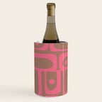 Mid Century Modern Piquet 3 Inspired by PANTONE 17 1230 Color of the Year Mocha Mousse Wine Chiller Gallery Image 2