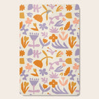 Vintage abstract flower art pattern Cutting Board Gallery Image 1