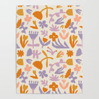 Vintage abstract flower art pattern Poster Gallery Image 4