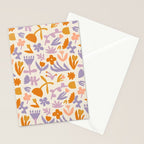 Vintage abstract flower art pattern Stationery Card Gallery Image 2
