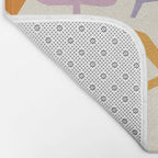 Vintage abstract flower art pattern Bath Mat Gallery Image 2