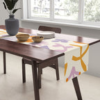 Vintage abstract flower art pattern Table Runner Gallery Image 2