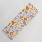 Vintage abstract flower art pattern Yoga Mat Gallery Image 1